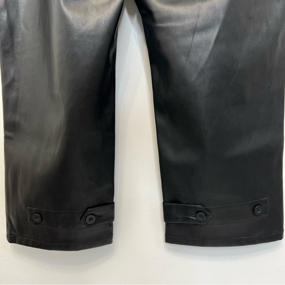 Pistola Tammy Black Faux Leather Straight Ankle Pant High Rise Women’s 20W NWT - Picture 7 of 13